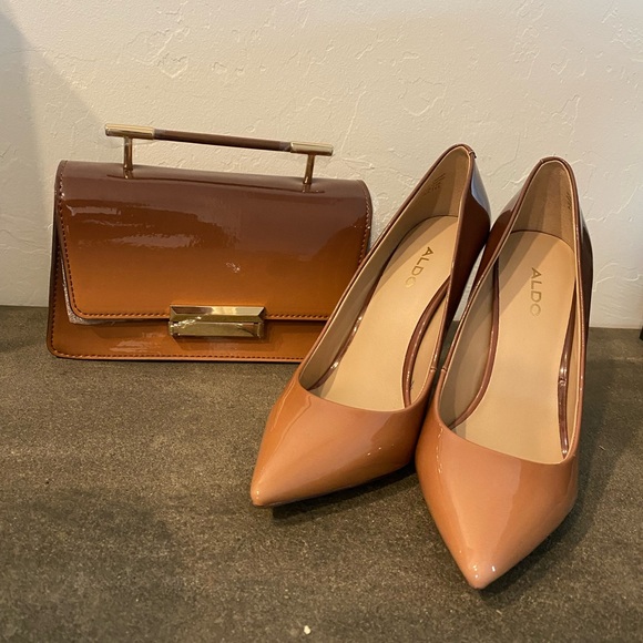 Set: NWT ALDO Ombré Patent Leather Purse and Matching Heels - Picture 2 of 9